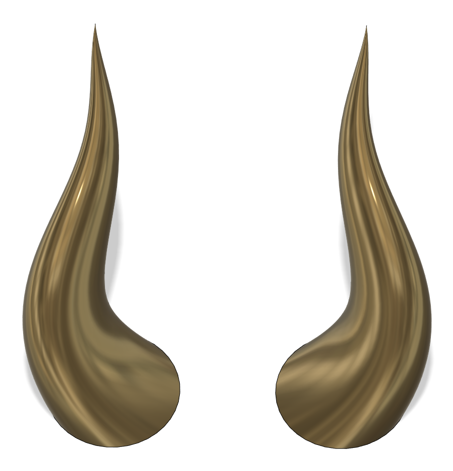 Miniatura 2 do modelo 3D Smooth devil horns