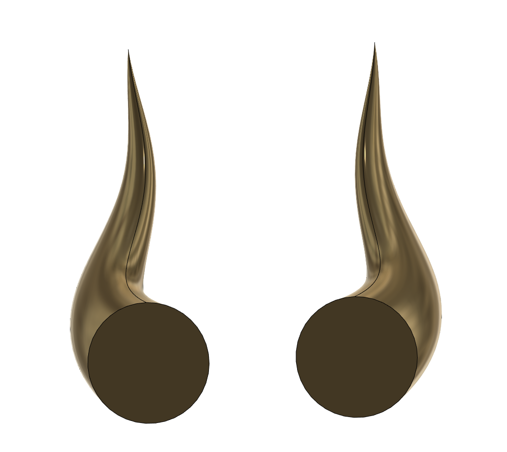 Miniatura 3 do modelo 3D Smooth devil horns