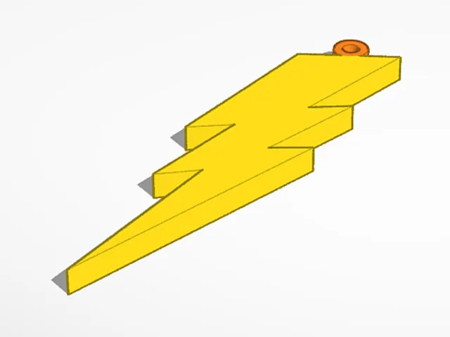 Lightning bolt earring