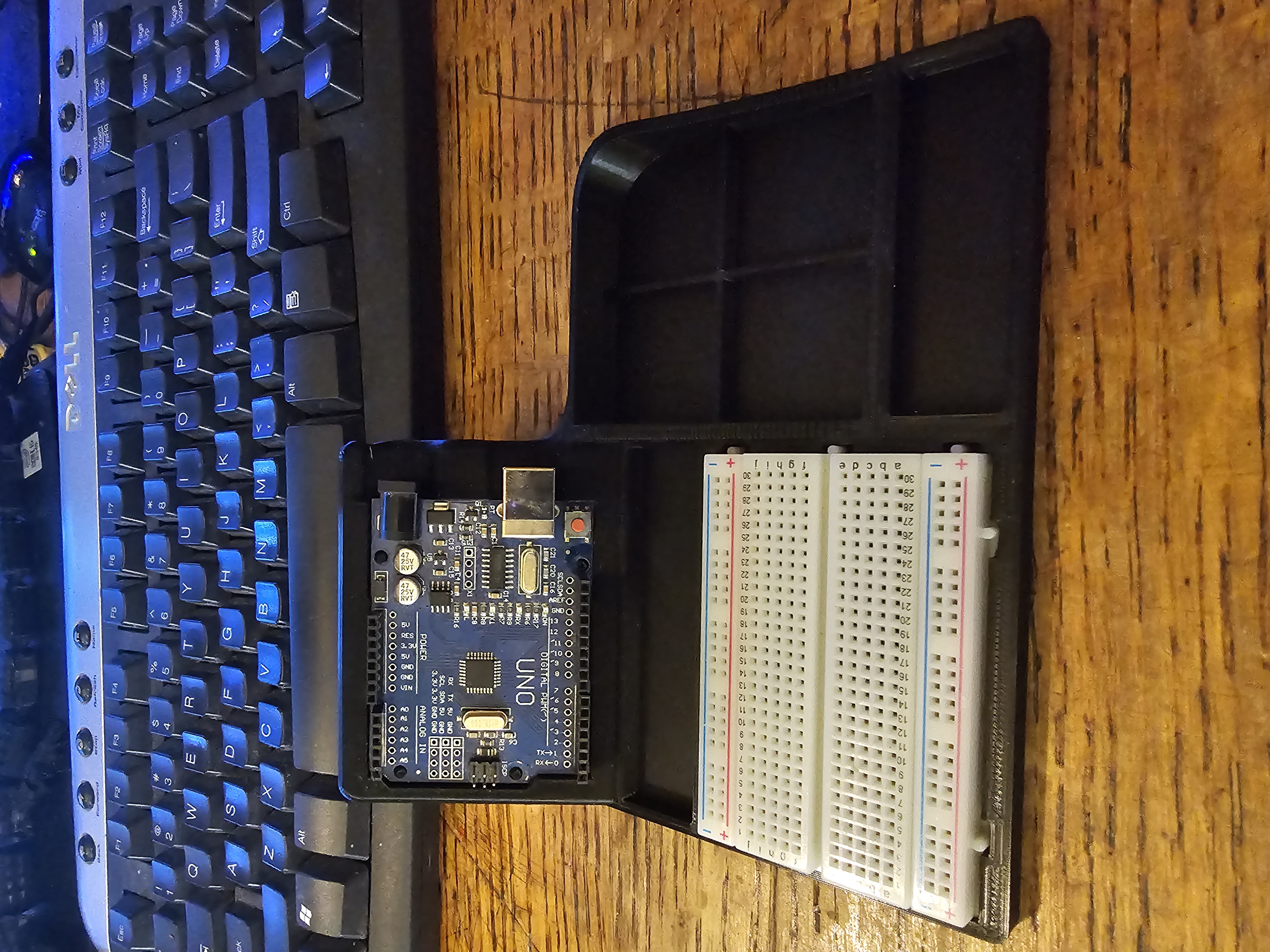 Breadboard Arduino Uno Holder Remixed 3D model thumbnail