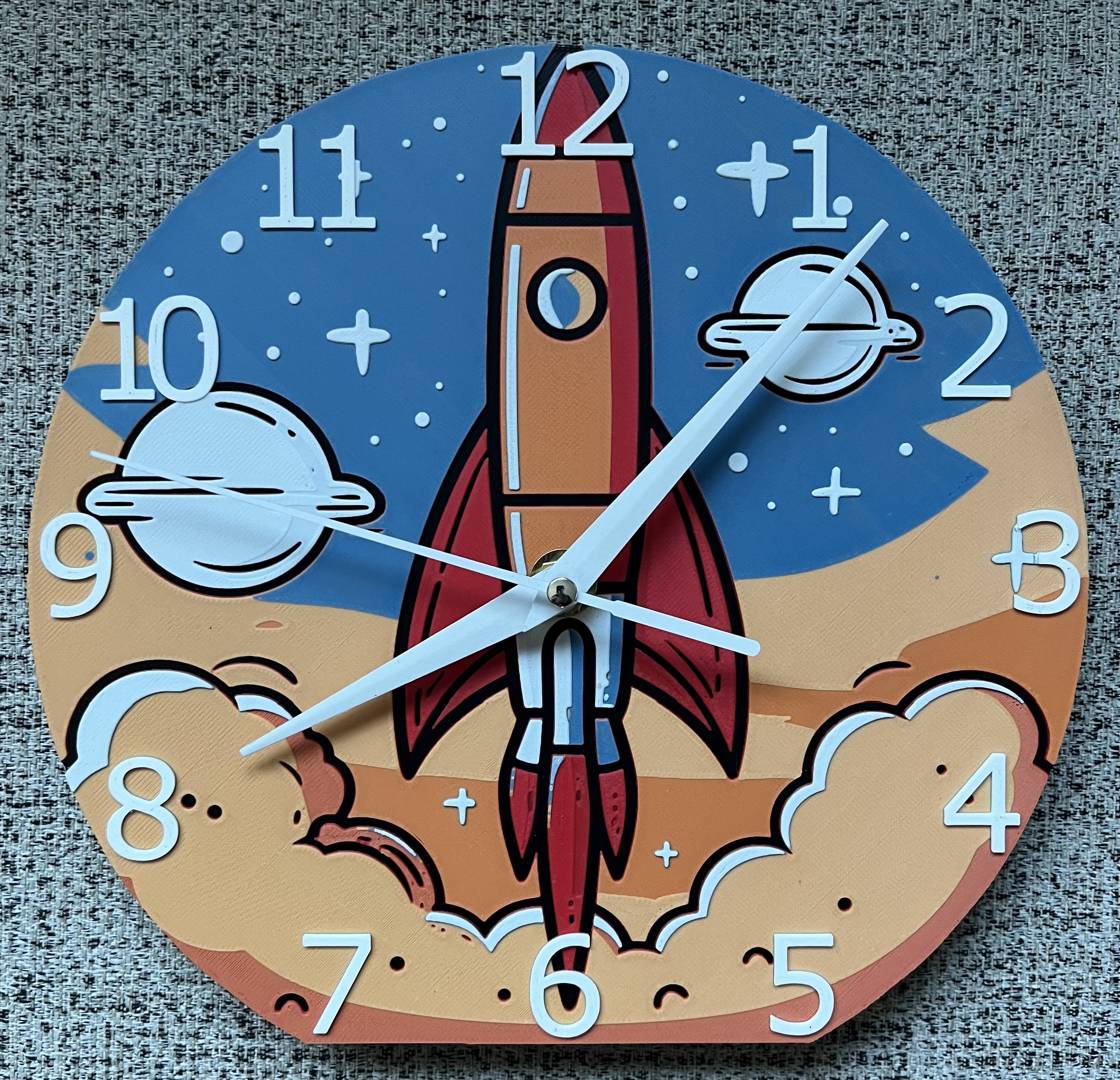 Rocket clock (Filament Painting)