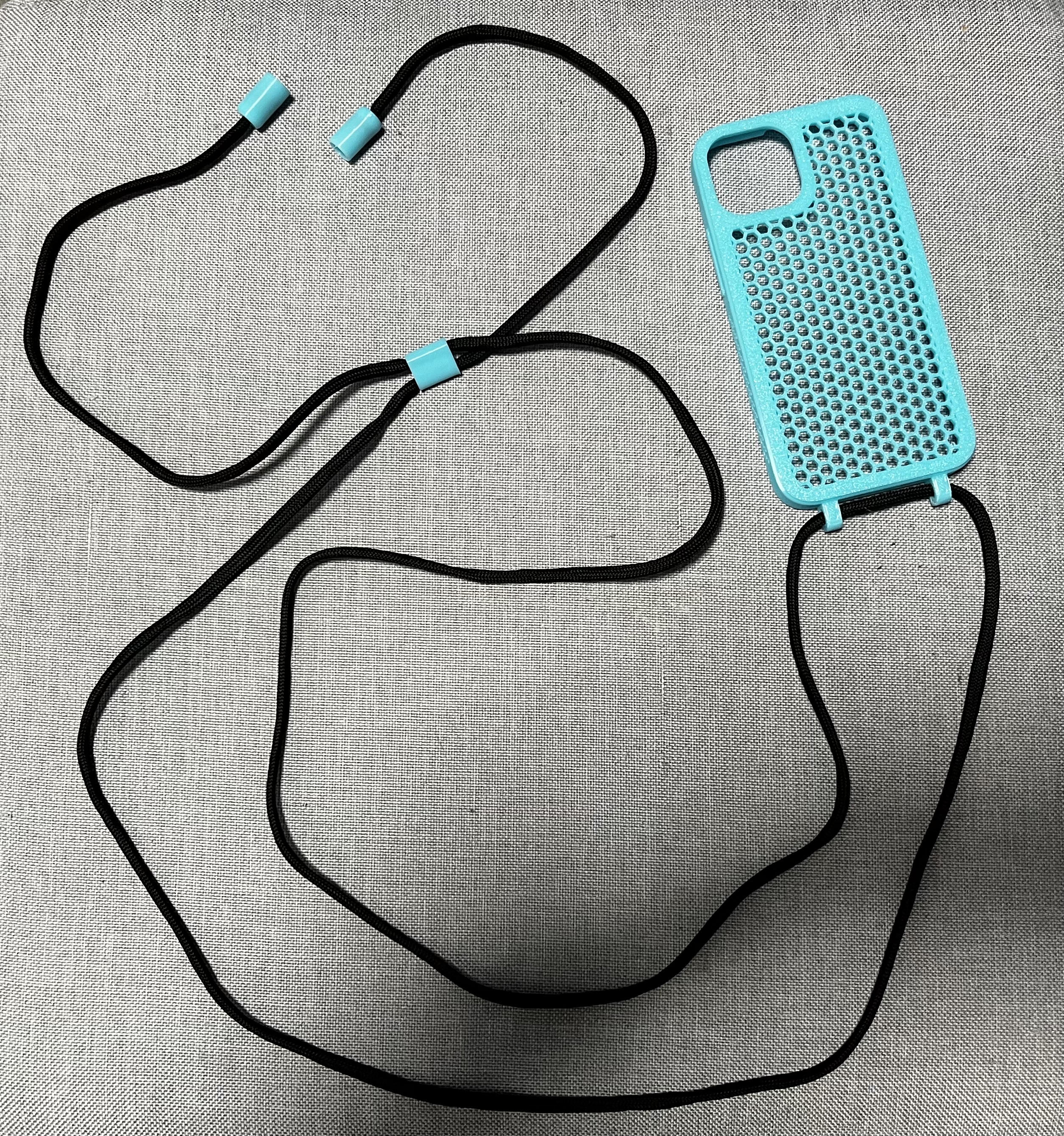 iPhone 13 Mini Case with big lanyard and hex back