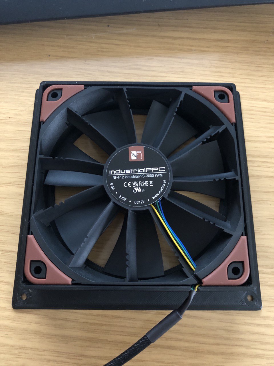 Noctua NF-F12 IndustrialPPC 120mm PC Fan 3D model