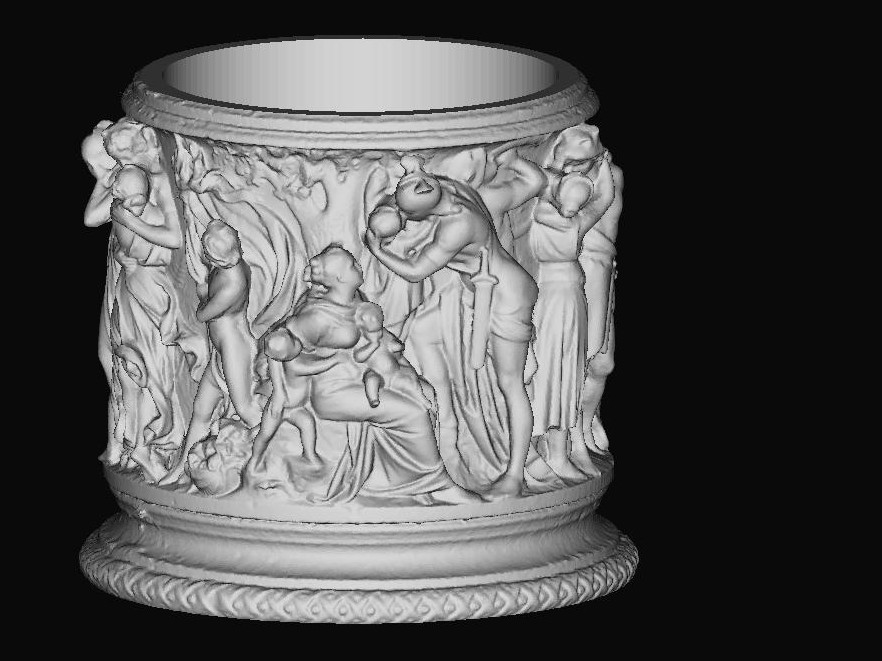 Roman well head with buccolic scenes