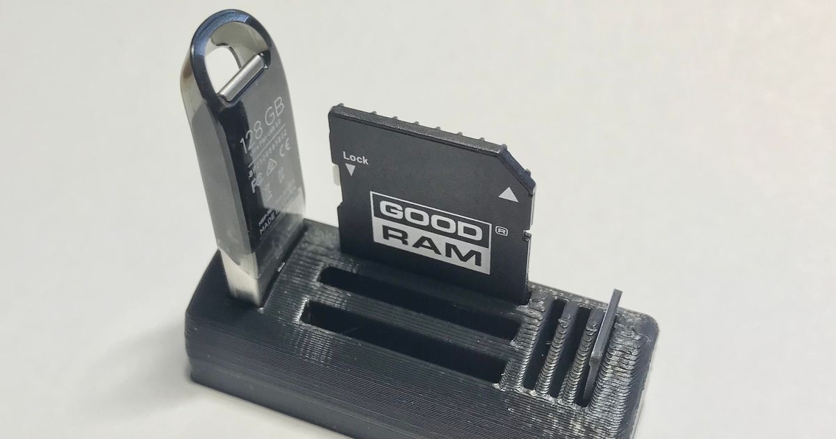 USB, SD card, MICRO SD card STAND┃FAST PRINT by 3D Print Dimension