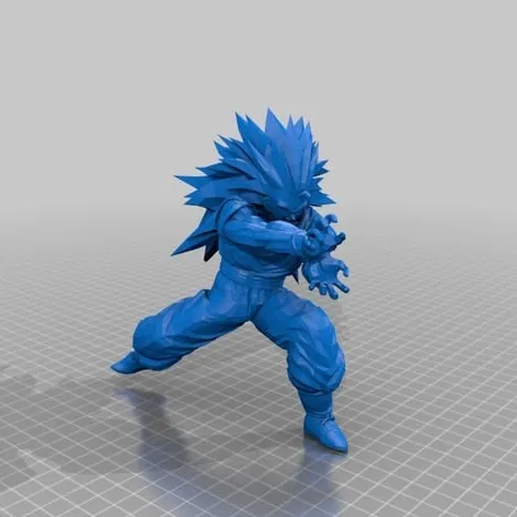 STL file Sign Goku SSJ Blue 🦸・Model to download and 3D print・Cults