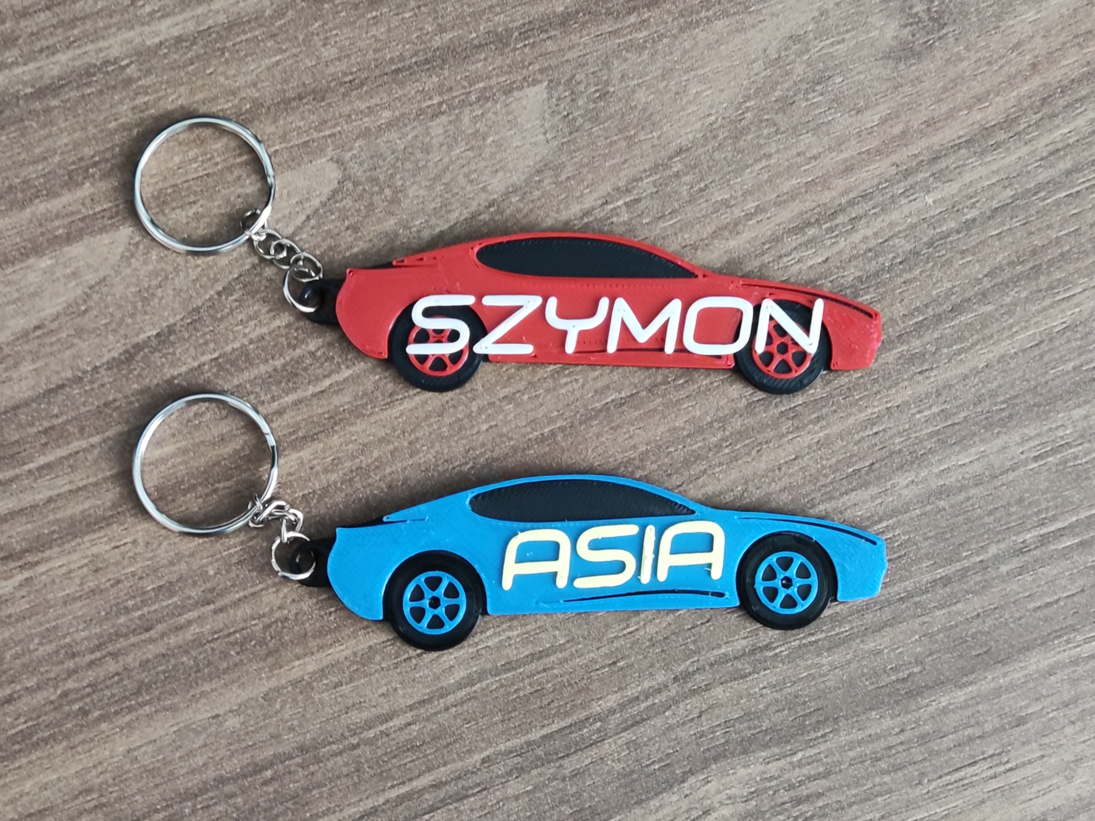 Keychain Car with Name