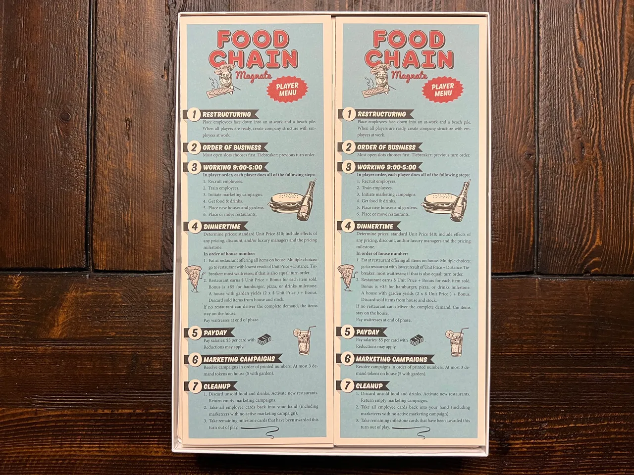 Food Chain Magnate Insert / Organizer - Incl. Employee Display