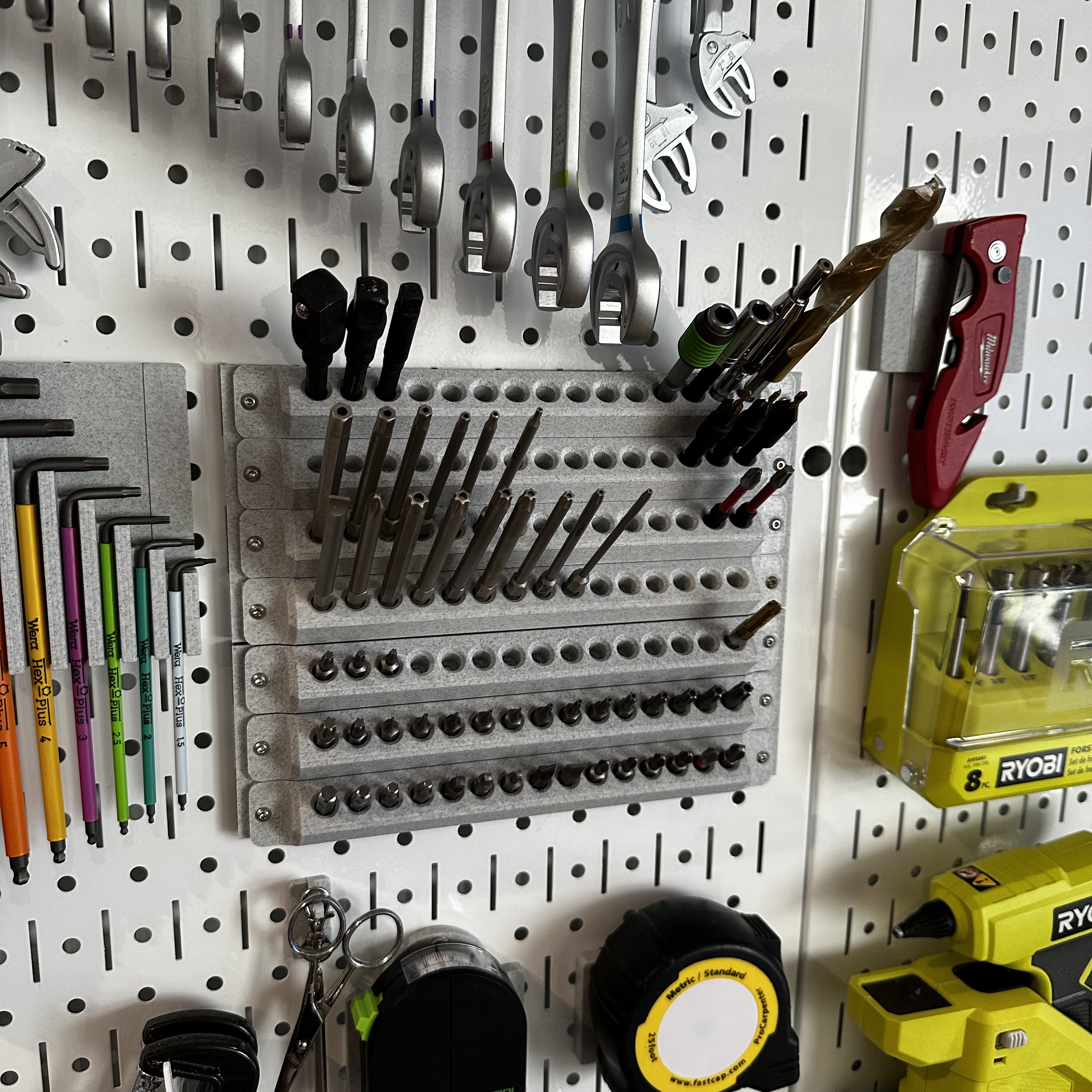 Magnetic Bit Holder for 4 and 6mm Bits on Wall Control System 3D model thumbnail