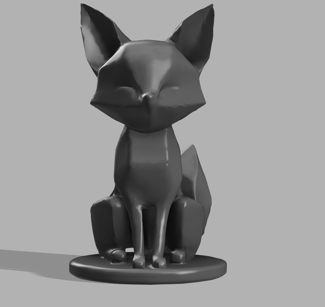 Miniatura 8 do modelo 3D Mini Sitting Fox – Cute 3D