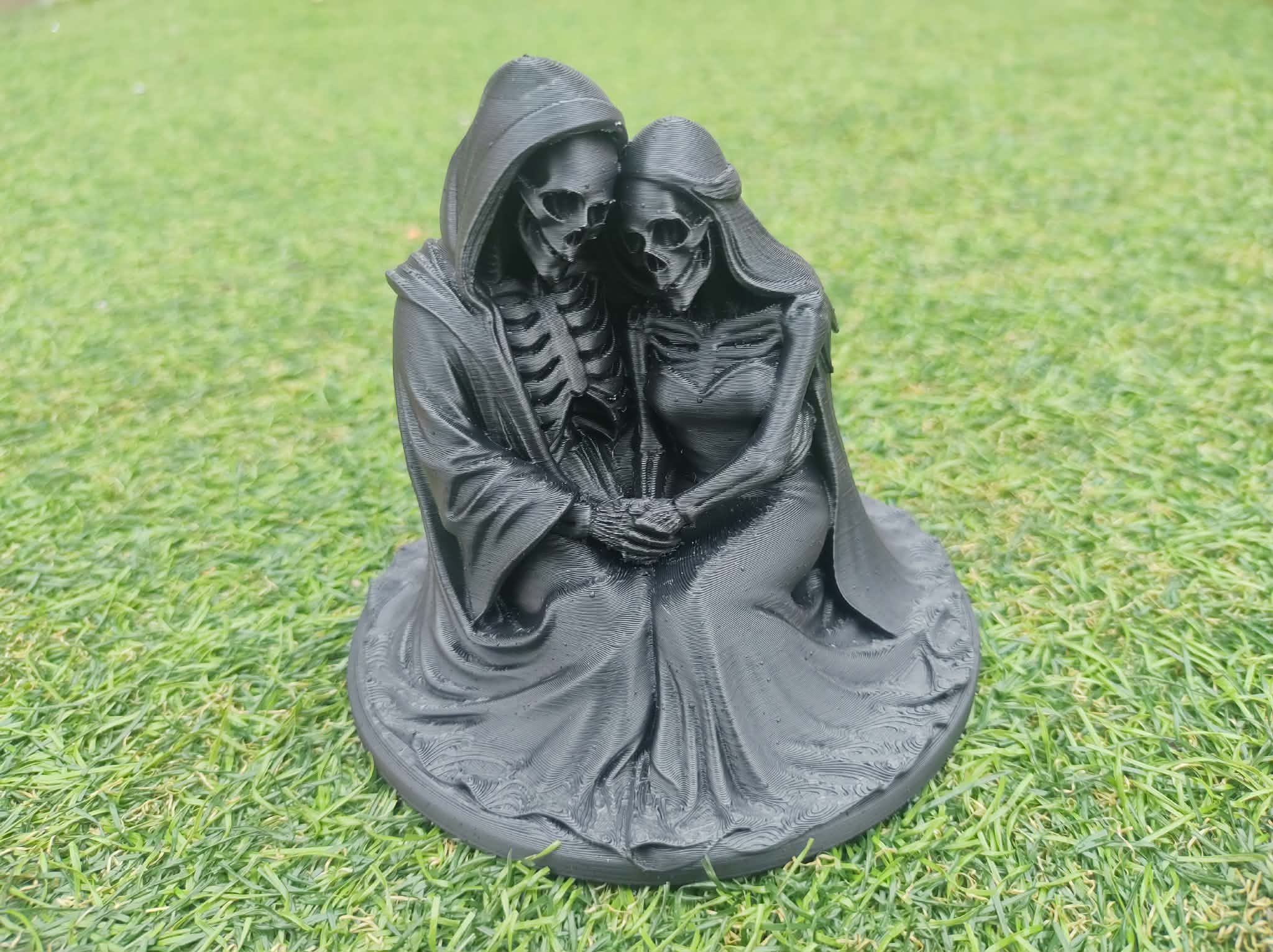 Eternal Embrace Skeleton Lovers Resting Embrace Figurine