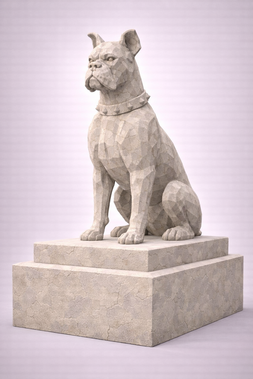 Boxer Statue Low Poly