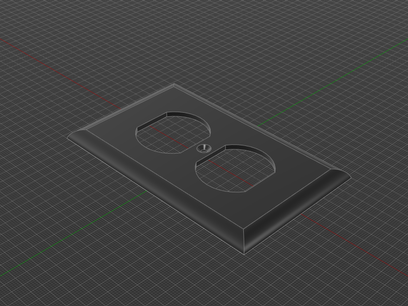 Outlet cover by Download free STL model