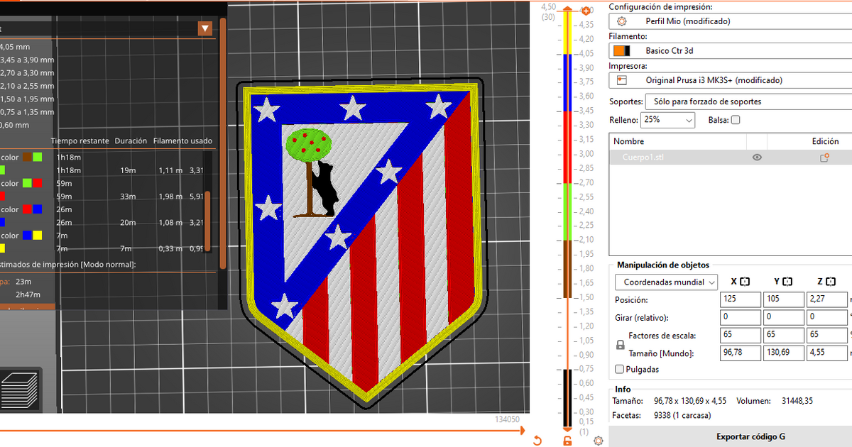Escudo del Atlético de Madrid by Mago Pepe | Download free STL model