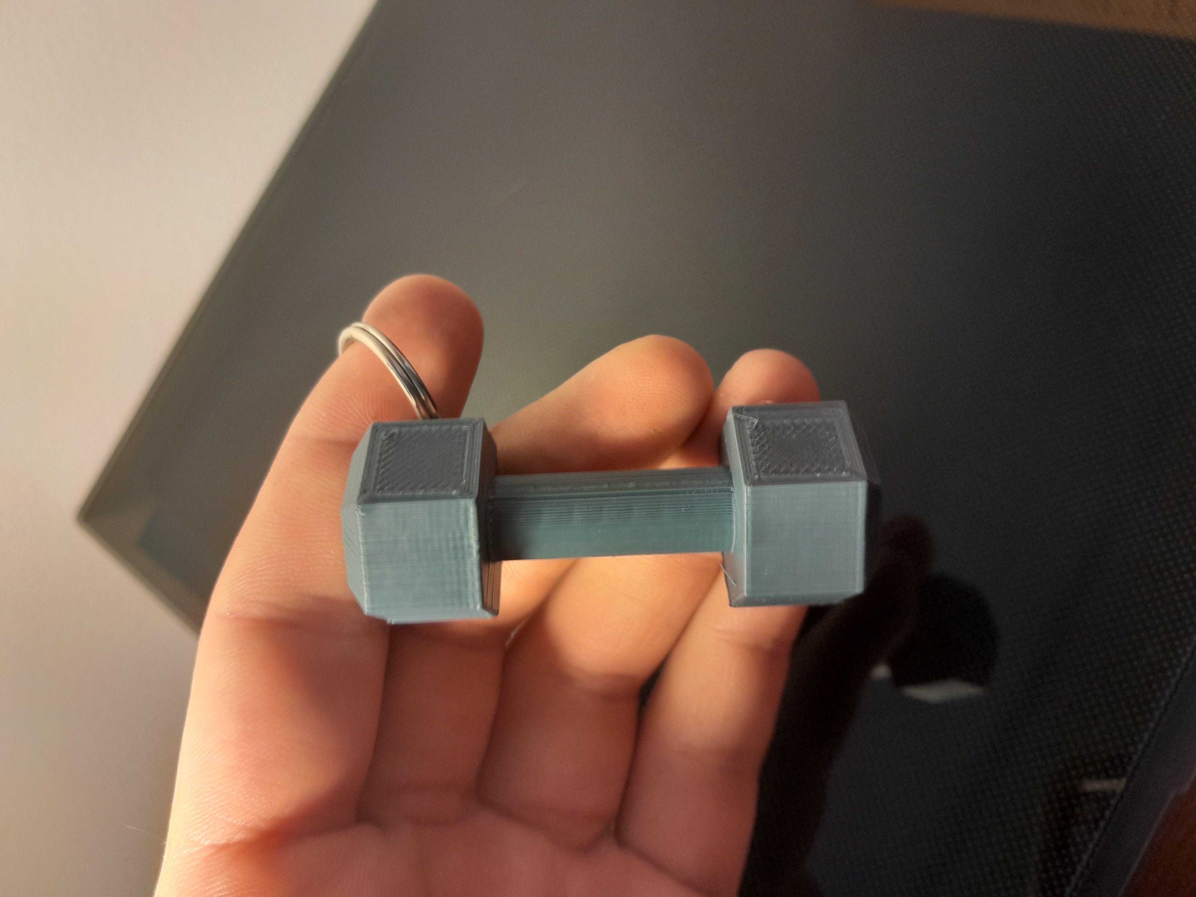 Dumbbell Keychain