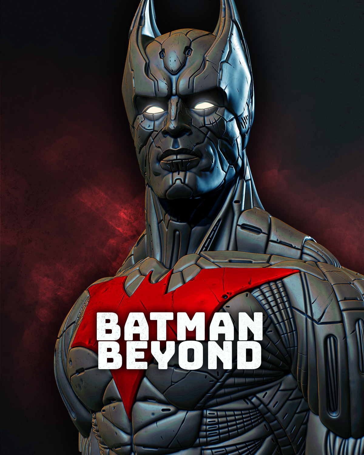 Batman Beyond Bust (pre-supported) 3D model thumbnail