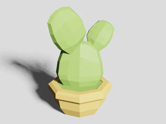 Low Poly succulents with interchangeable pots