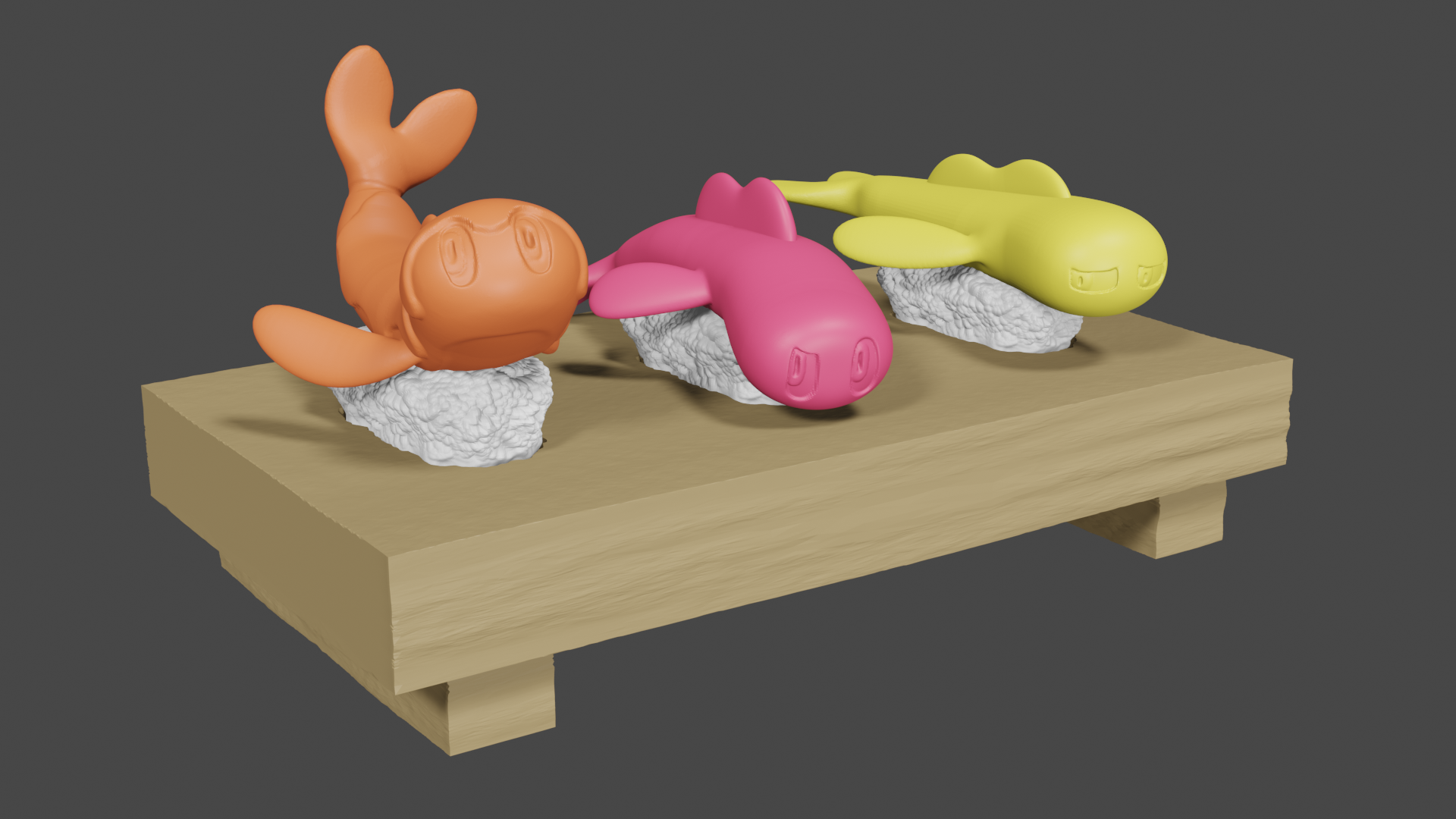 Pokemon inspired, Tatsugiri Order Up Platter, Tabletop DnD miniature