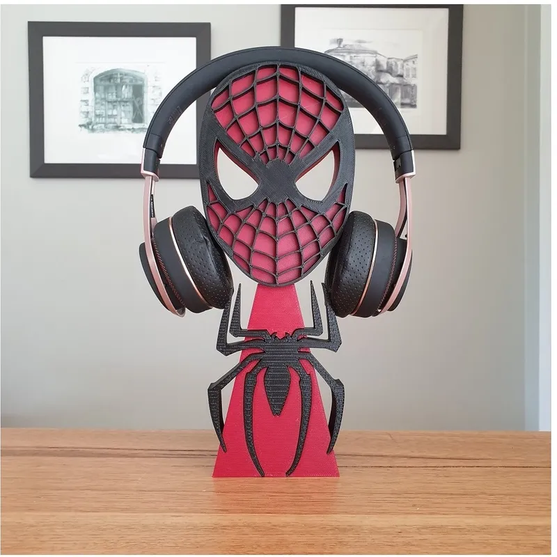 Spiderman Headphones Stand by 3DPrintBunny Download free STL