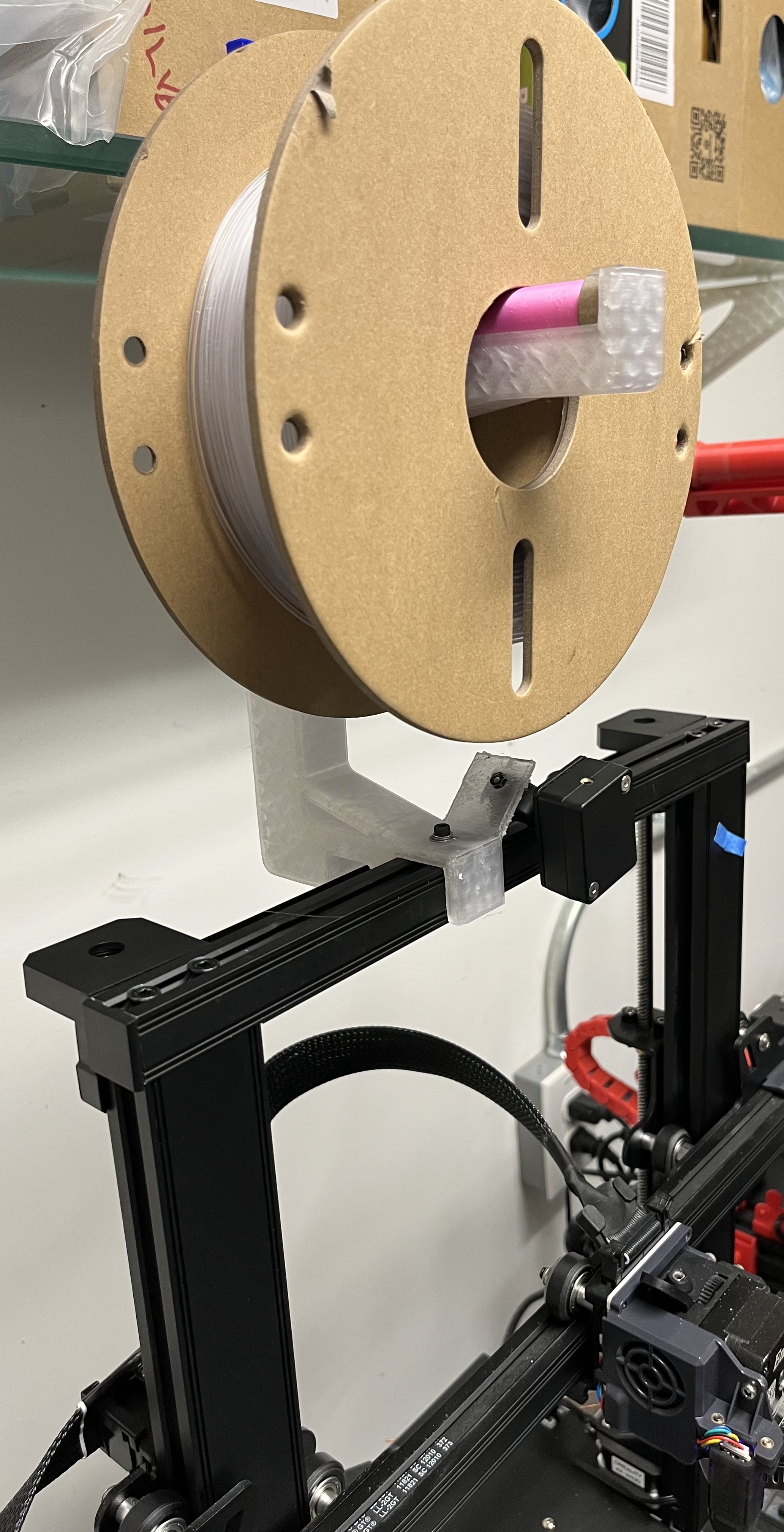 Ender 3 S1 Filament Spool Holder with Runout Sensor Mount Front ...