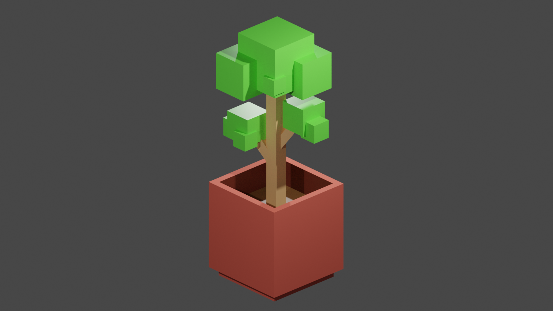 Low Poly Potted Tree