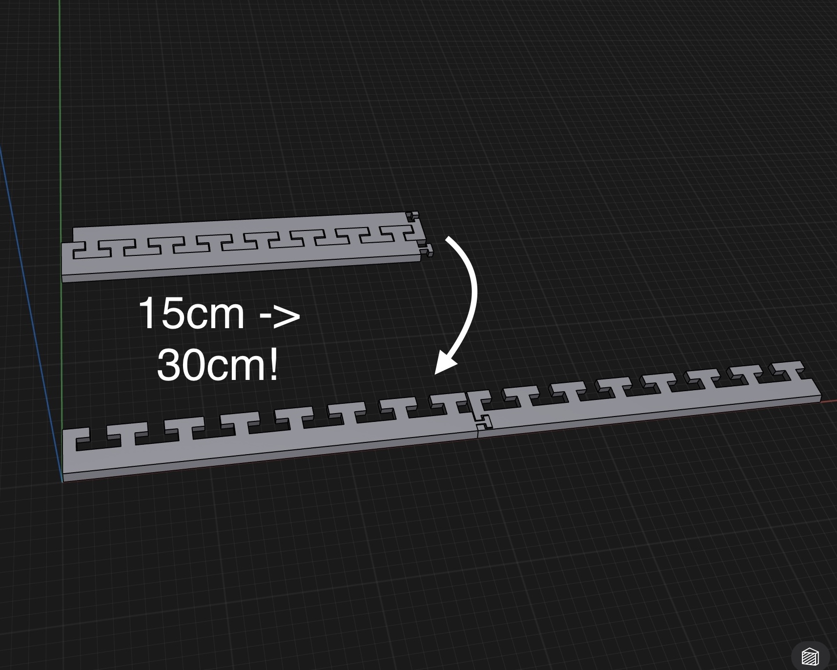 Jigsaw Ruler (fold-up 30cm/12’’ ruler without the annoying gap)