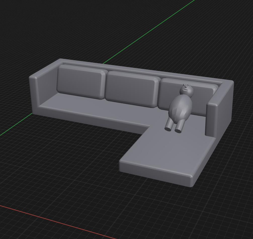 Sofa With Simple Person