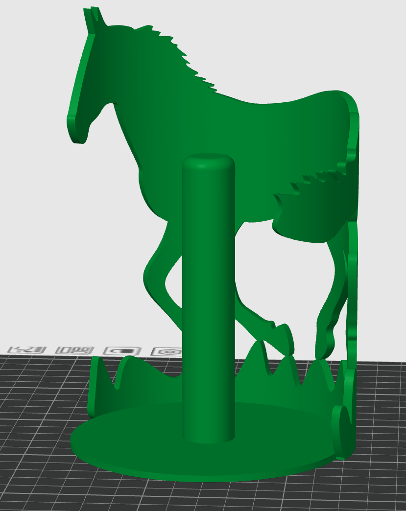 Papertowel holder horse - horse only requires supports