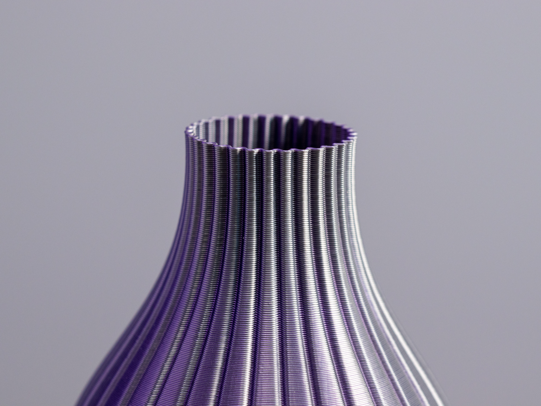 Striped Bulb Vase, (Vase Mode) by Slimprint Download free STL model