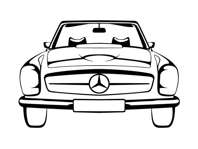 Mercedes 280SL Pagoda Silhouette Wall Art