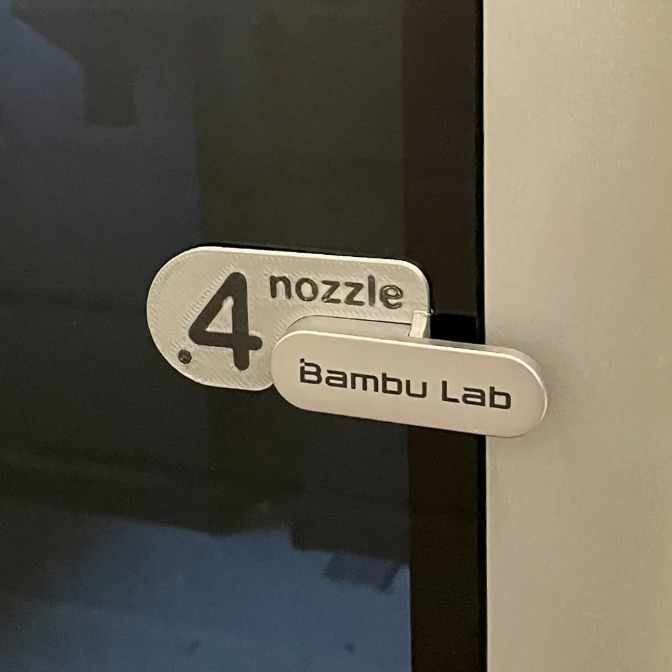 Bambu Lab Nozzle Label for X1C / P1S by schiko | Download free STL