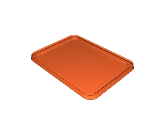 rectangular pyrex lid 3Cup 750 mL red by Bradical | Download free STL ...