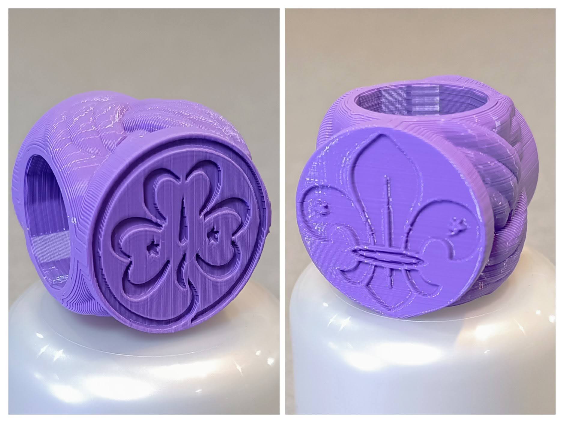 Wagggs Scout friendship woggle. Scarf Ring with fleur de lis and ...