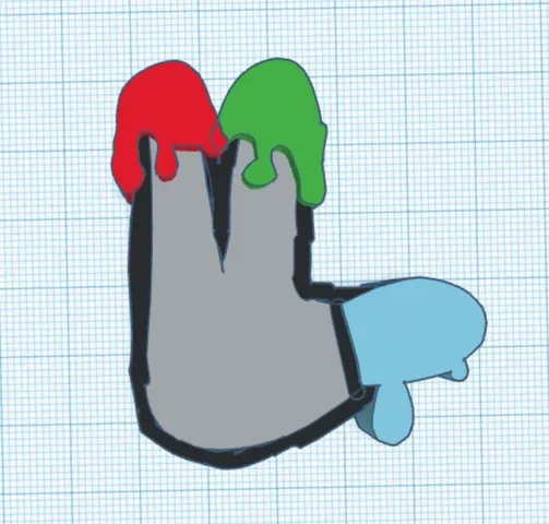 Finger painter badge