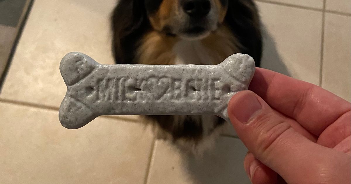 Large Dog Milkbone by ledray Download free STL model