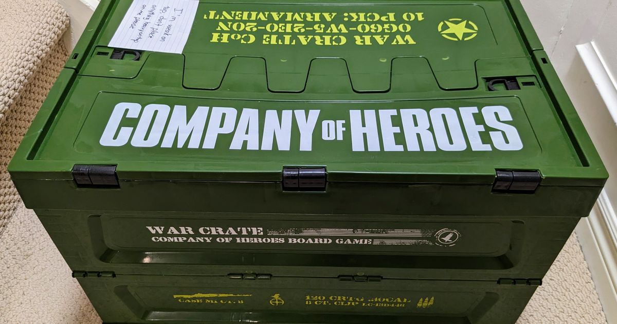 Company of Heroes (CoH) Board Game War Crate Replacement Pin by warwing Download free STL