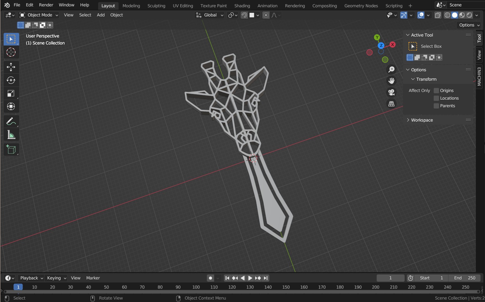 Miniatura 3 do modelo 3D Giraffe Bookmark