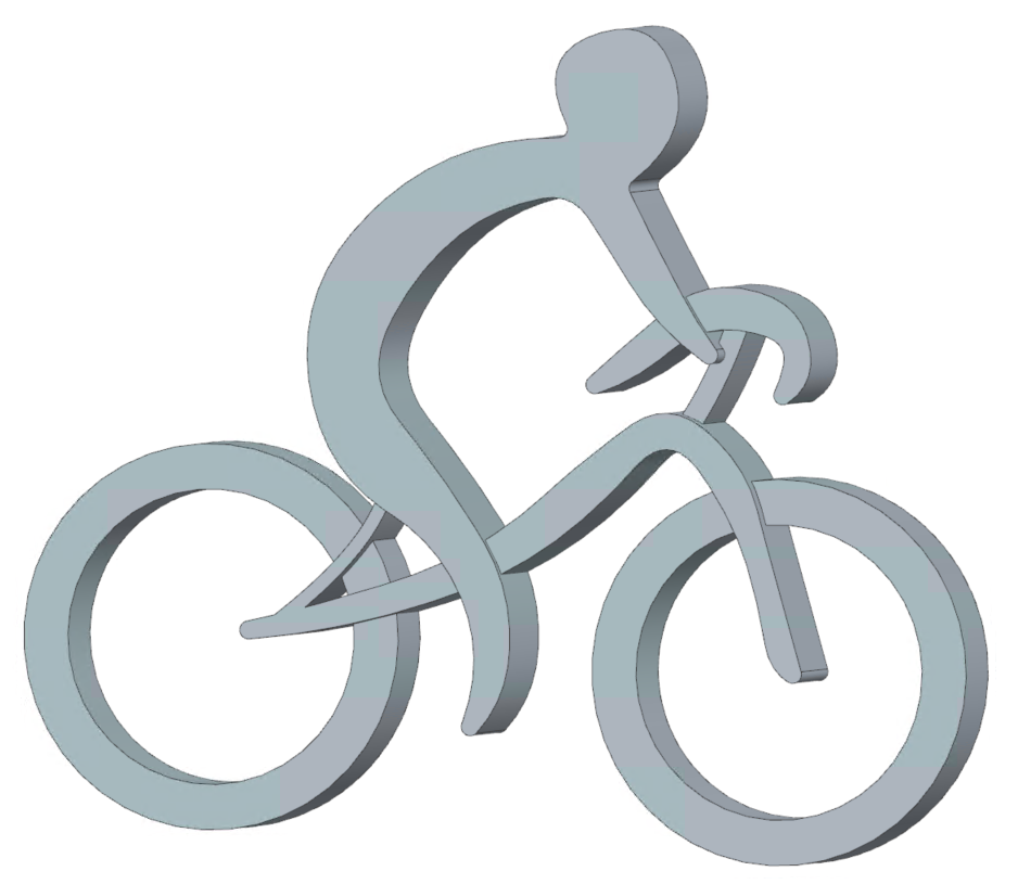 Fahrradanhänger für Halsketten/ Roadbike necklace