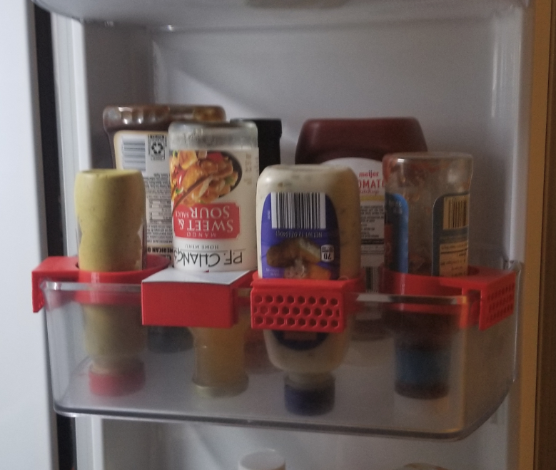 Fridge Upside Down Bottle Holder by CuriousTech Download free STL