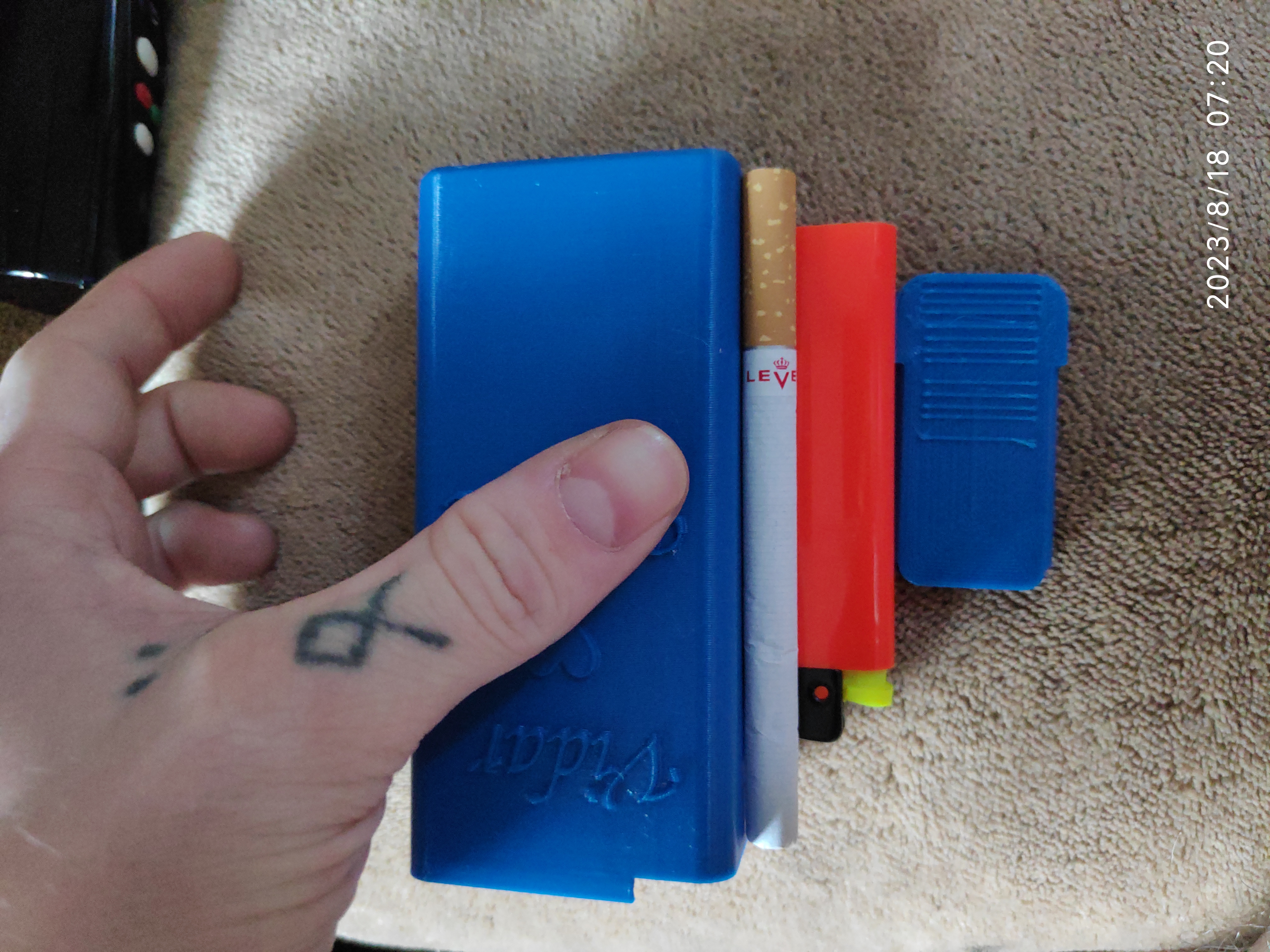 Cigarette case with lighter space 100s remix