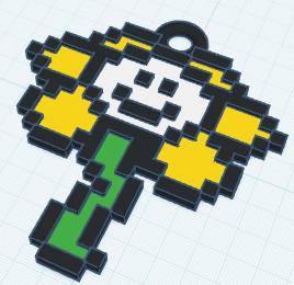 Undertale Flowey sprite keychain