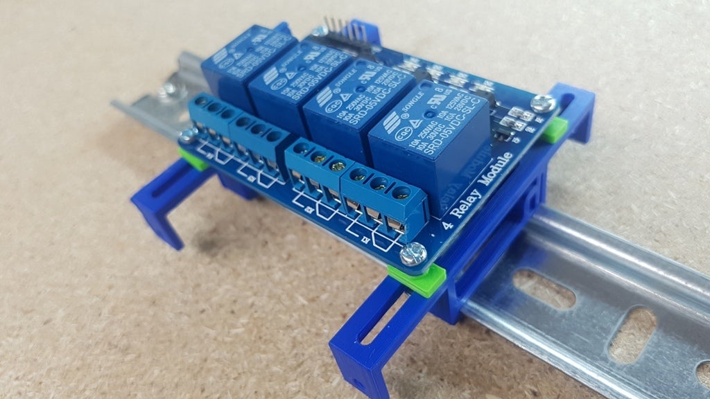 Miniatura 3 do modelo 3D Universal PCB DIN/Desktop adjustable holder