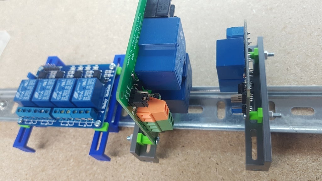 Miniatura 13 do modelo 3D Universal PCB DIN/Desktop adjustable holder