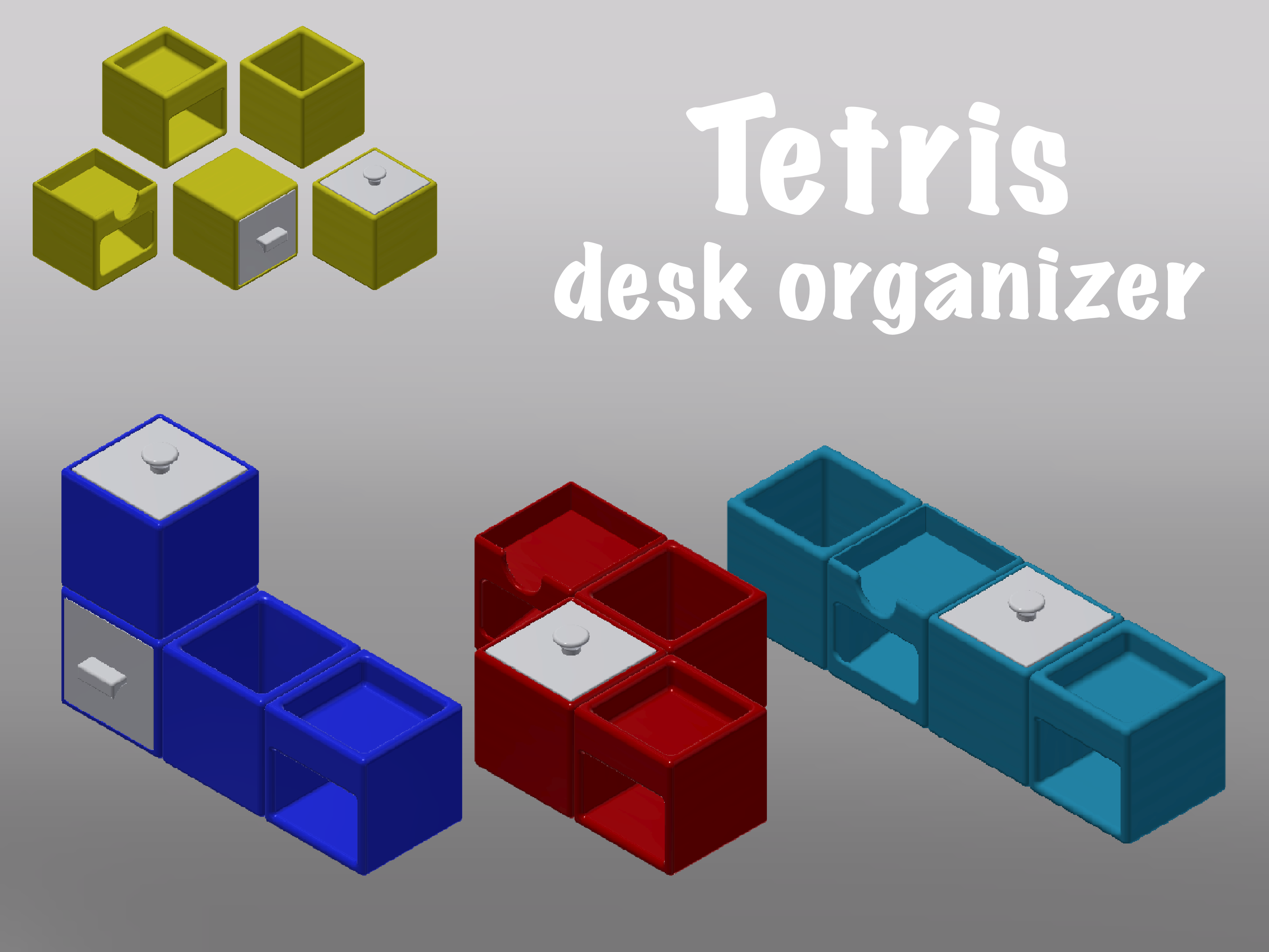 Tetris desk organizer