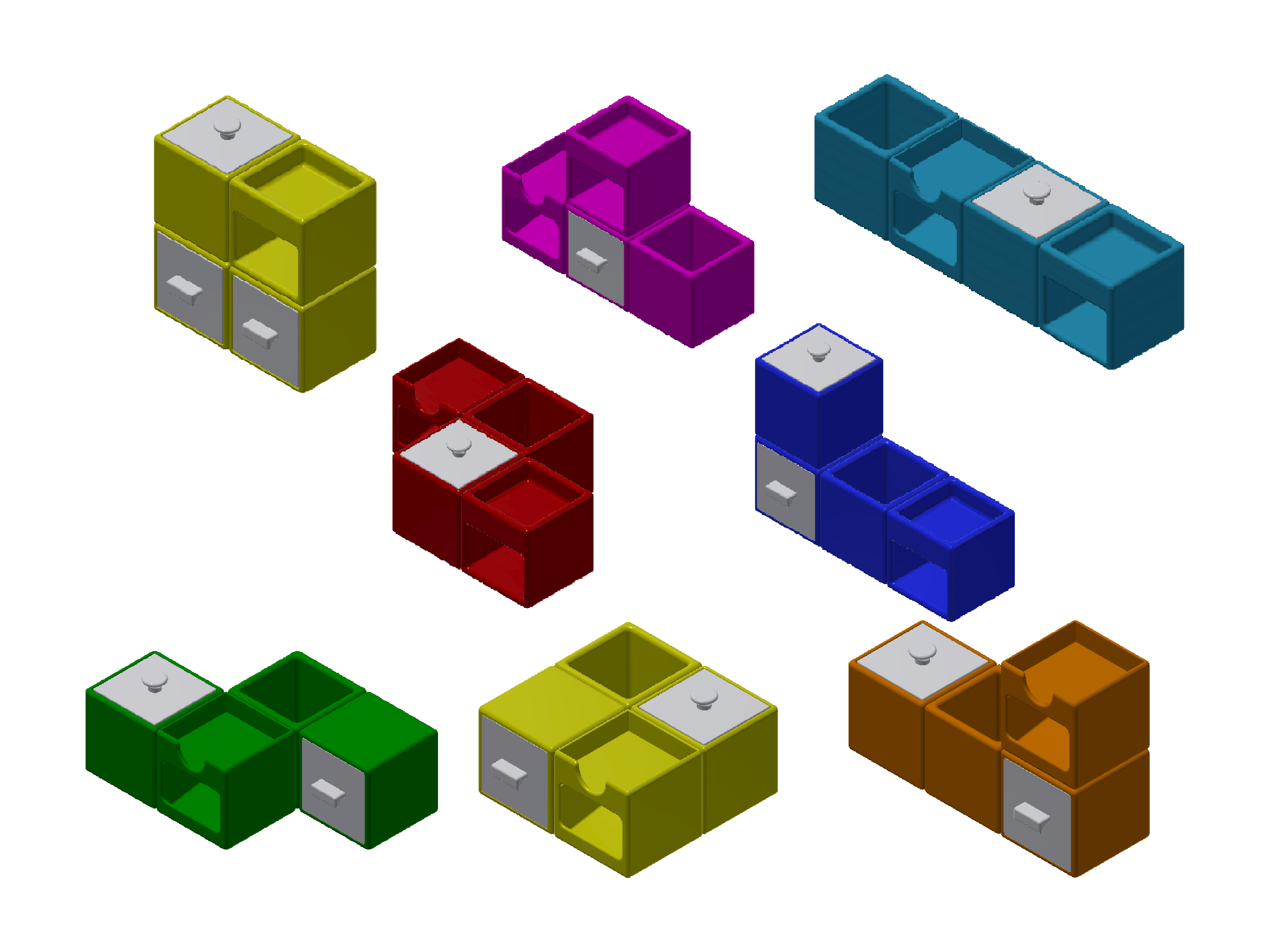 Tetris desk organizer by BM Paridae | Download free STL model ...
