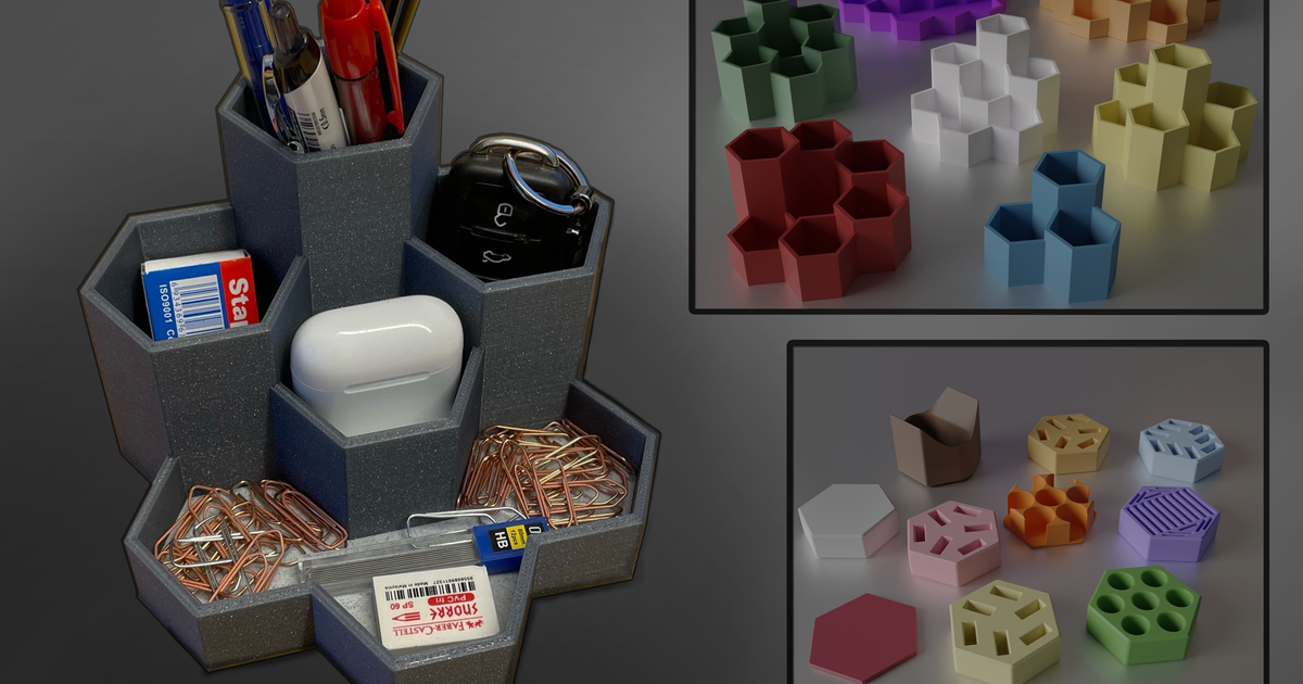 Hexagonal Organizers *7 Sizes + 11 Inserts* by Jallim Download free