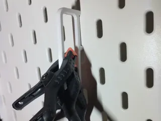 Closed hook, eye for IKEA Skadis