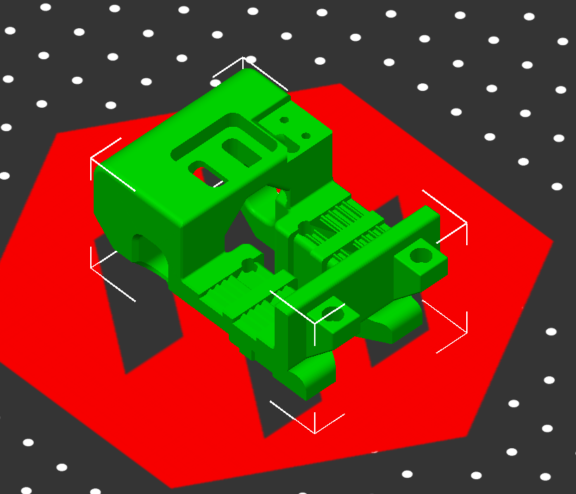 Dragon/Rapid Burner MGN9H X Carriage with Angled Belt Exit