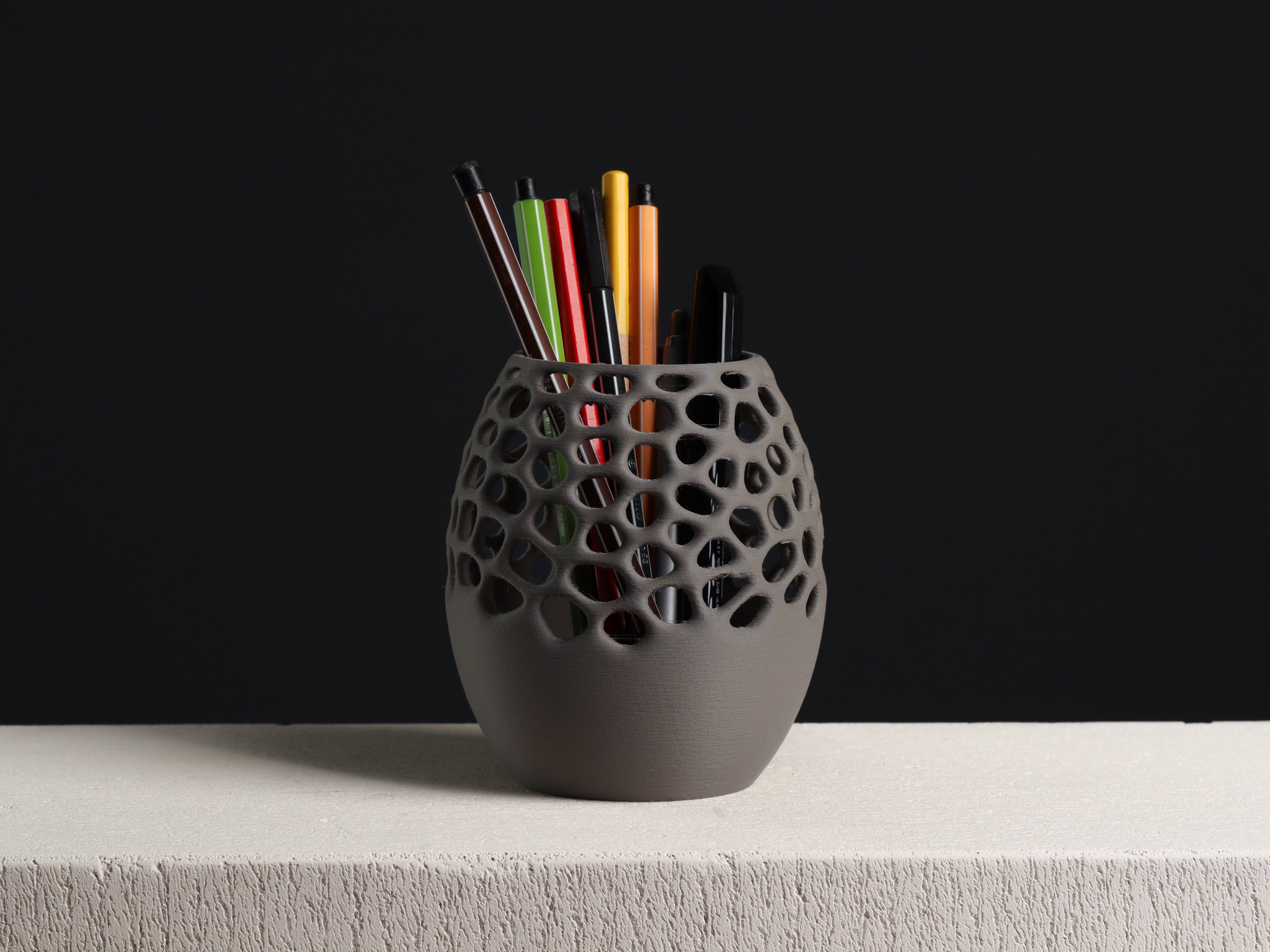 Voronoi Pencil Holder Cup, Office Desk Organizer