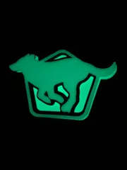 Dog running - glow in the dark
